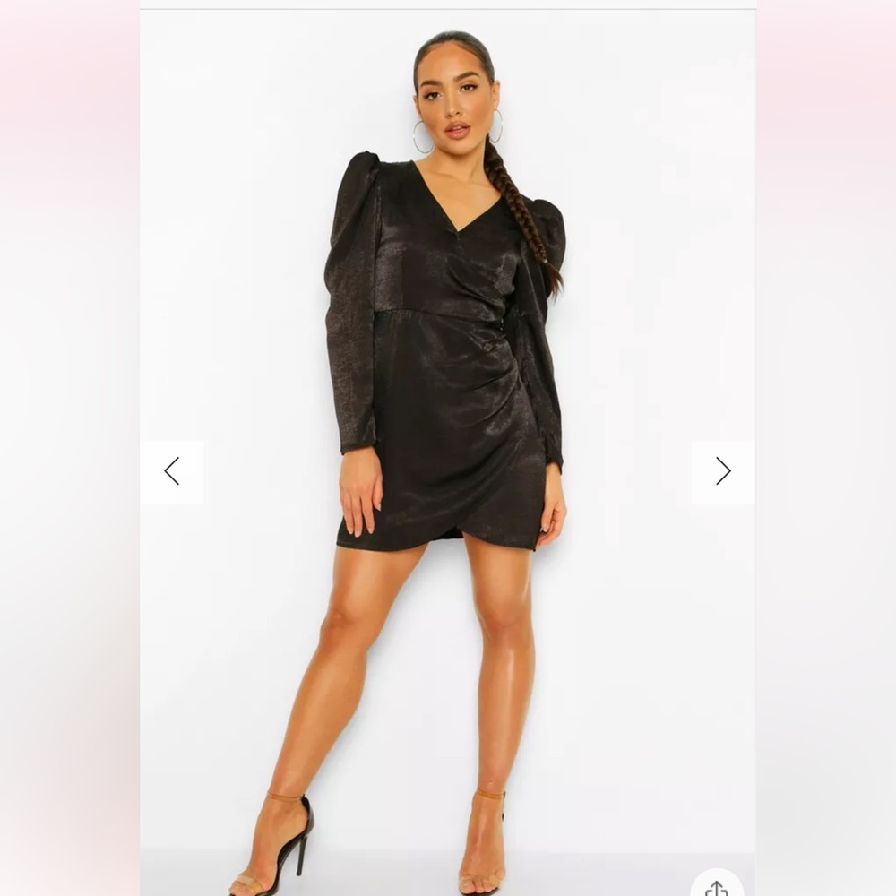 Boohoo Satin Mini Dress